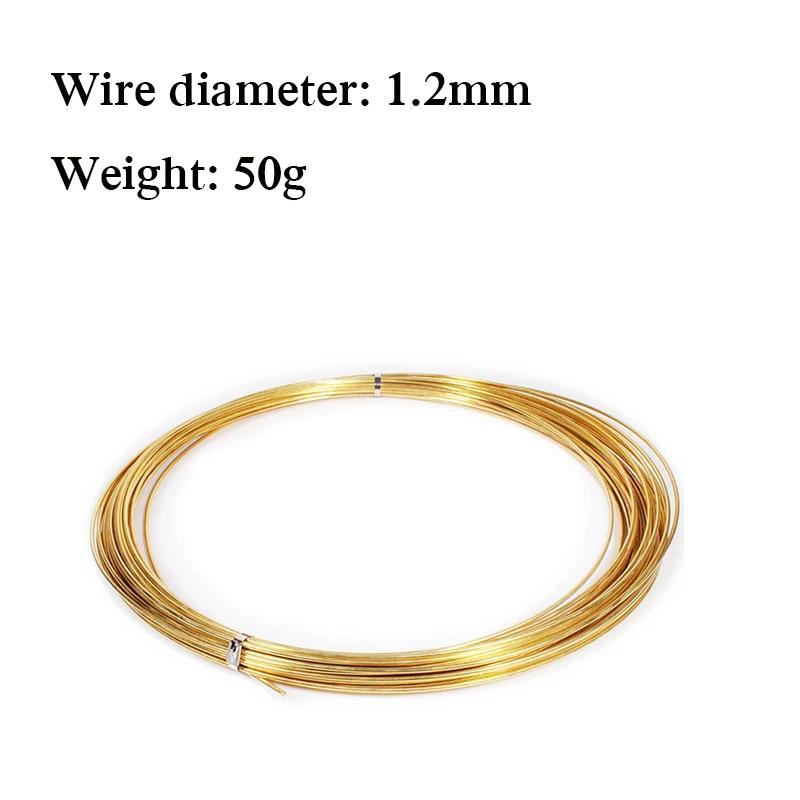 

1roll 50g Brass Craft Wire, 0.1/0.2/0.3/0.5/0.6/0.7/0.8/1/1.1/1.2mm Metal Wire for Beading & Wrapping