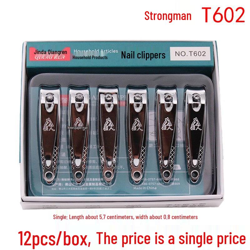 Genuine Strongman Medium Flat Mouth Nail Clipper with File & Scissors for Girls