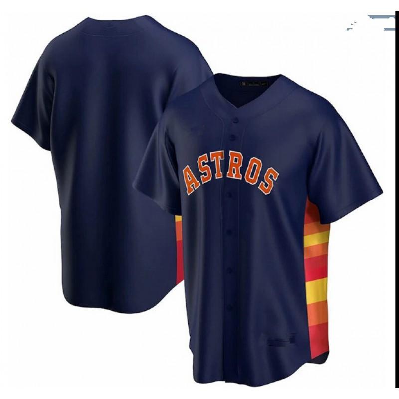 Mens Houston Astros 3 Pena Baseball Jersey Short Sleeve Embroidered Fan Tee Cotton Sport Shirt
