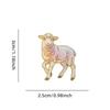 2027 Chinese Zodiac Sheep Brooch Unisex Curly Sheep Pin for Party Office Outfit New Year Souvenir Gift