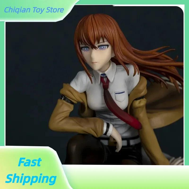 SteinsGate Makise Kurisu Anime Action Figure 25.5cm PVC Laboratory Theme Collectible Desktop Decoration Ideal Gift for Fans