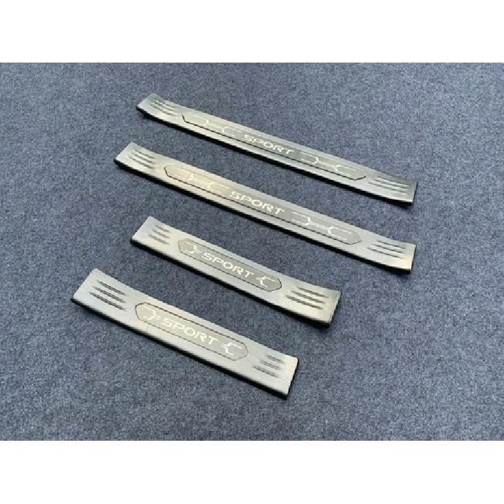 Black Outer Door Sill Trim Steel Scuff Plate Cover for - Toyota RAV4