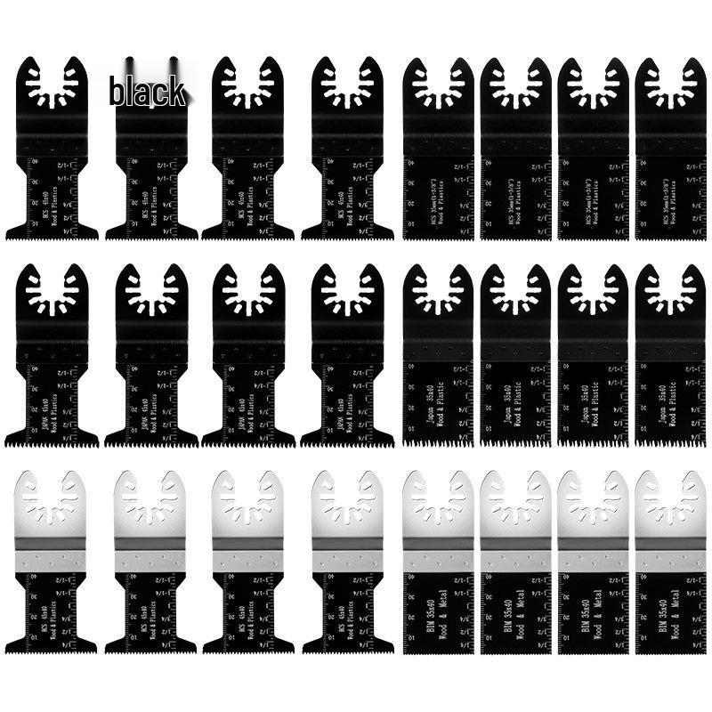24-Piece Universal Oscillating Saw Blade Set - Multi-functional Quick-change Accessories for Woodworking and Hole Cutting