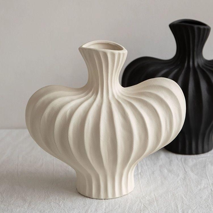 Blumenvase, Dekoration, Zuhause, Kunststoffvase, weißer Blumentopf aus Keramikimitat
