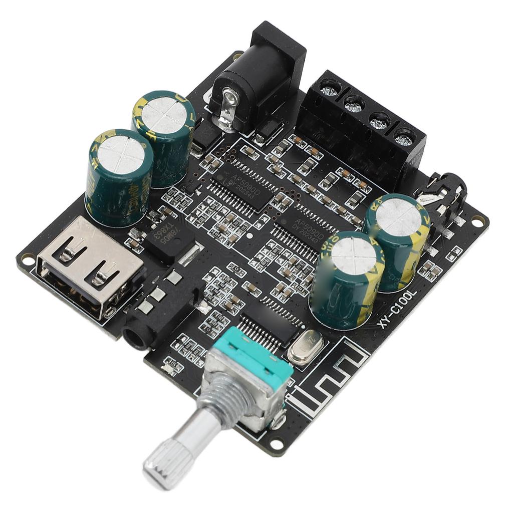 XY C100L Stereo Bluetooth Digital Amplifier Board Dual Channel Infinite Tone Adjustment MP3 Decoding USB External Sound