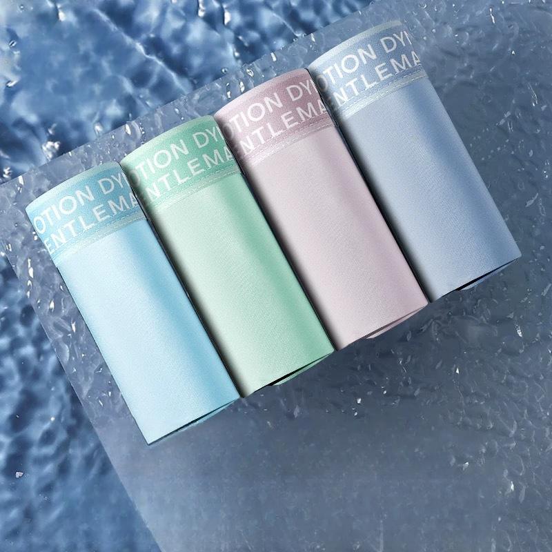 4pcs Ice Silk Underwear for Men Air-conditioned Summer Underwear for Men Boxer Brief