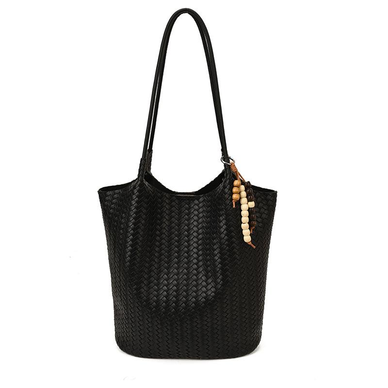 Autumn Woven Pattern Big Bag Women's 2025 New Fashion Retro Underarm Tote Bag Large Capacity Commuter Shoulder Bag