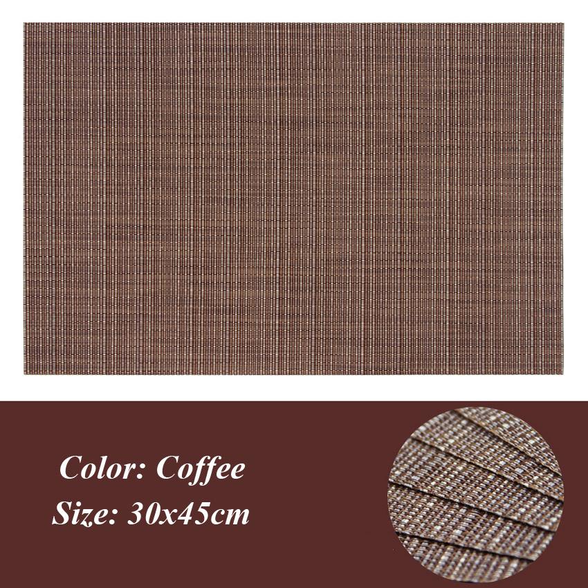 2/4/6 buc. Covoraș de loc pentru masă din PVC Covoraș pentru masă de cafea țesătură tampoane cu discuri Bowl Coasters De Cozinha 30*45 cm farfurie bar bucătărie