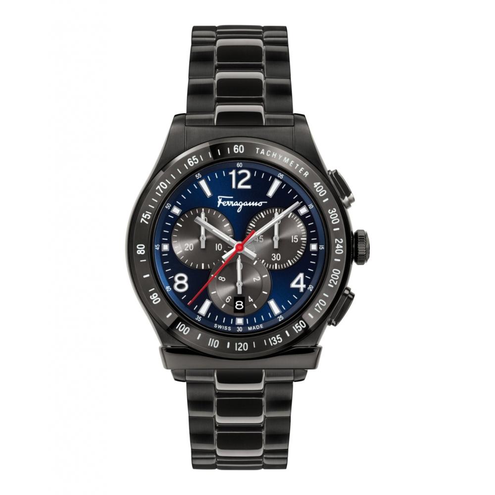 

Salvatore Ferragamo Часы Ferragamo Steel серые с ионным покрытием синие