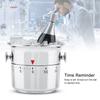 Bucket Shaped 60 Minutes Kitchen Timer Stainless Steel Mechanical Wind up Timer Time Reminder