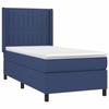 3131551 vidaXL Lit à sommier tapissier avec matelas Bleu 80x200 cm Tissu