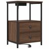 Nightstand Set of 2 Brown Oak Effect 40 x 31 x 60 cm