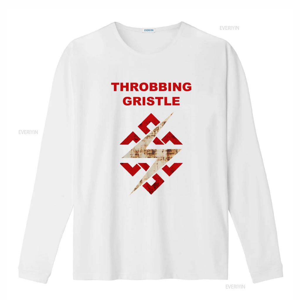 Throbbing Gristle Flash Knot Logo T-Shirt für Rockband-Stil vintage Gewaschen Lässig Leicht dehnbar Vielseitig mode Unisex