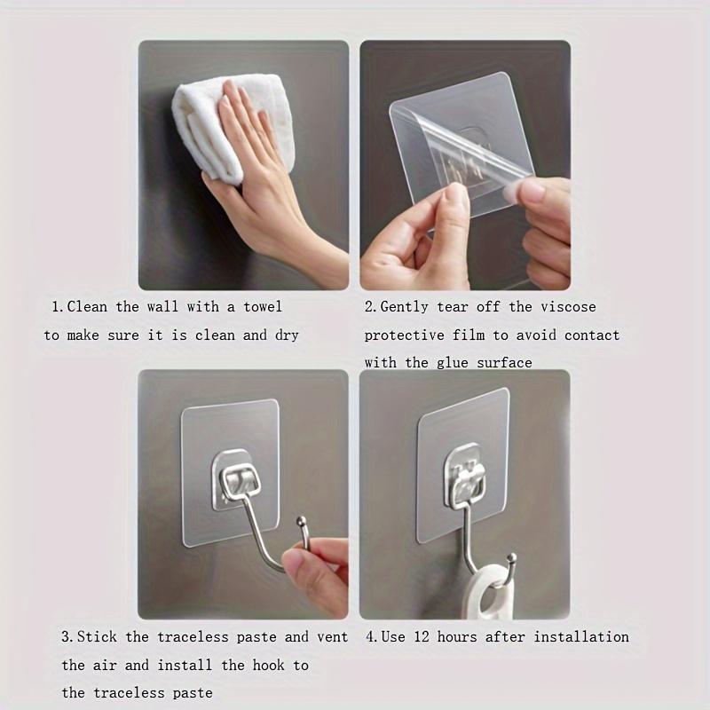 1PACK No-Punch Wall Hook - Square Firm Grip Hook Space-saving Kitchen Cabinets, Shelves, Pantry Storage