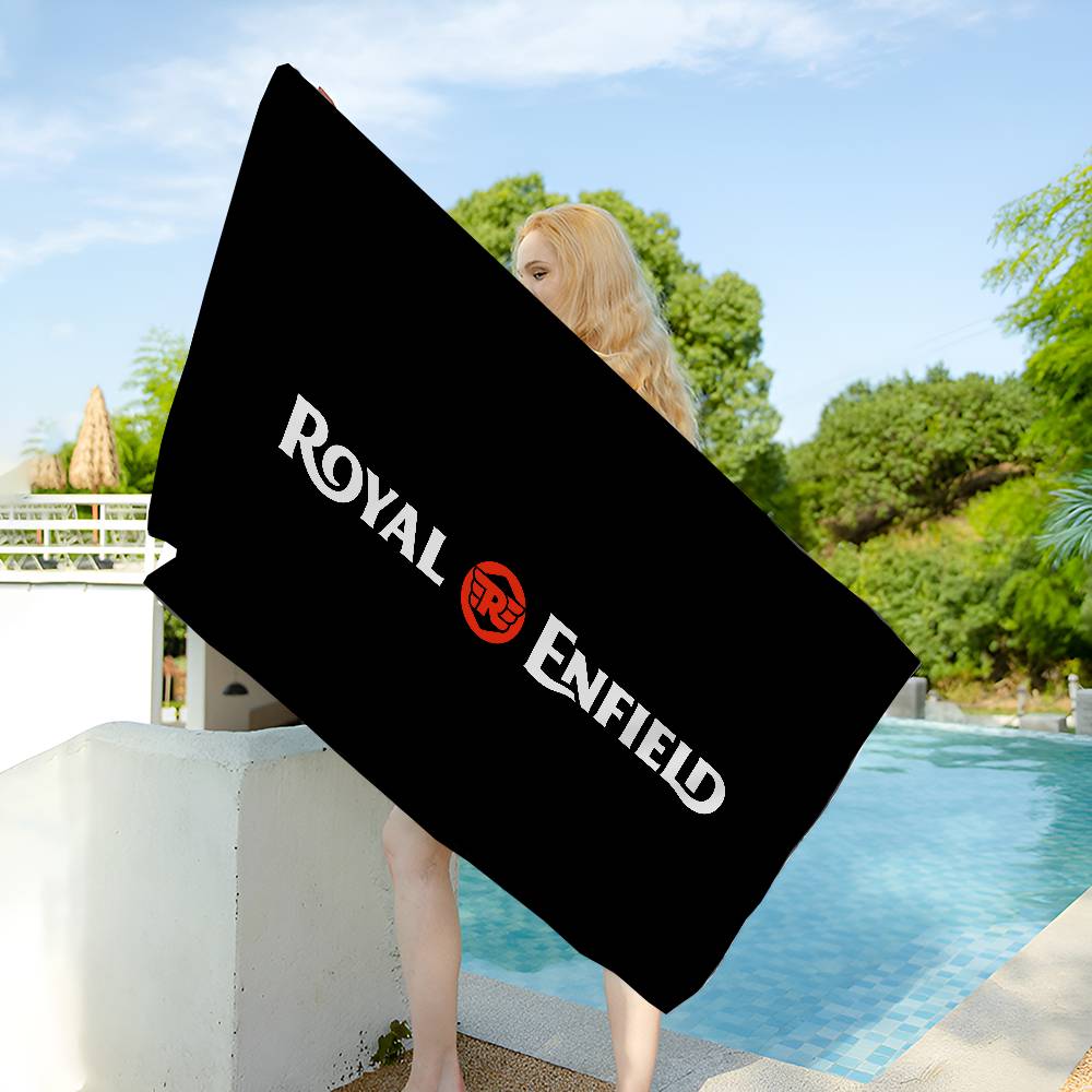 1PC Moto Racing Royals Enfields Microfiber Beach Towel Absorbent Quick Dry Soft Yoga Swimming Resort Mountain Climbing Towel