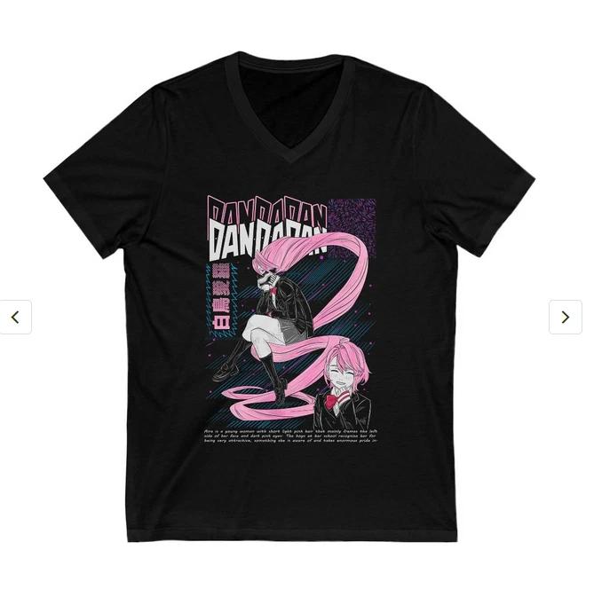 

100% cotton TOPS UNISEX TEES MENS WOMENS Dandadan Seiko Ayase T-shirt Cosplay Momo Anime Gift Exclusive Shirt Gift 512 3XL чёрный