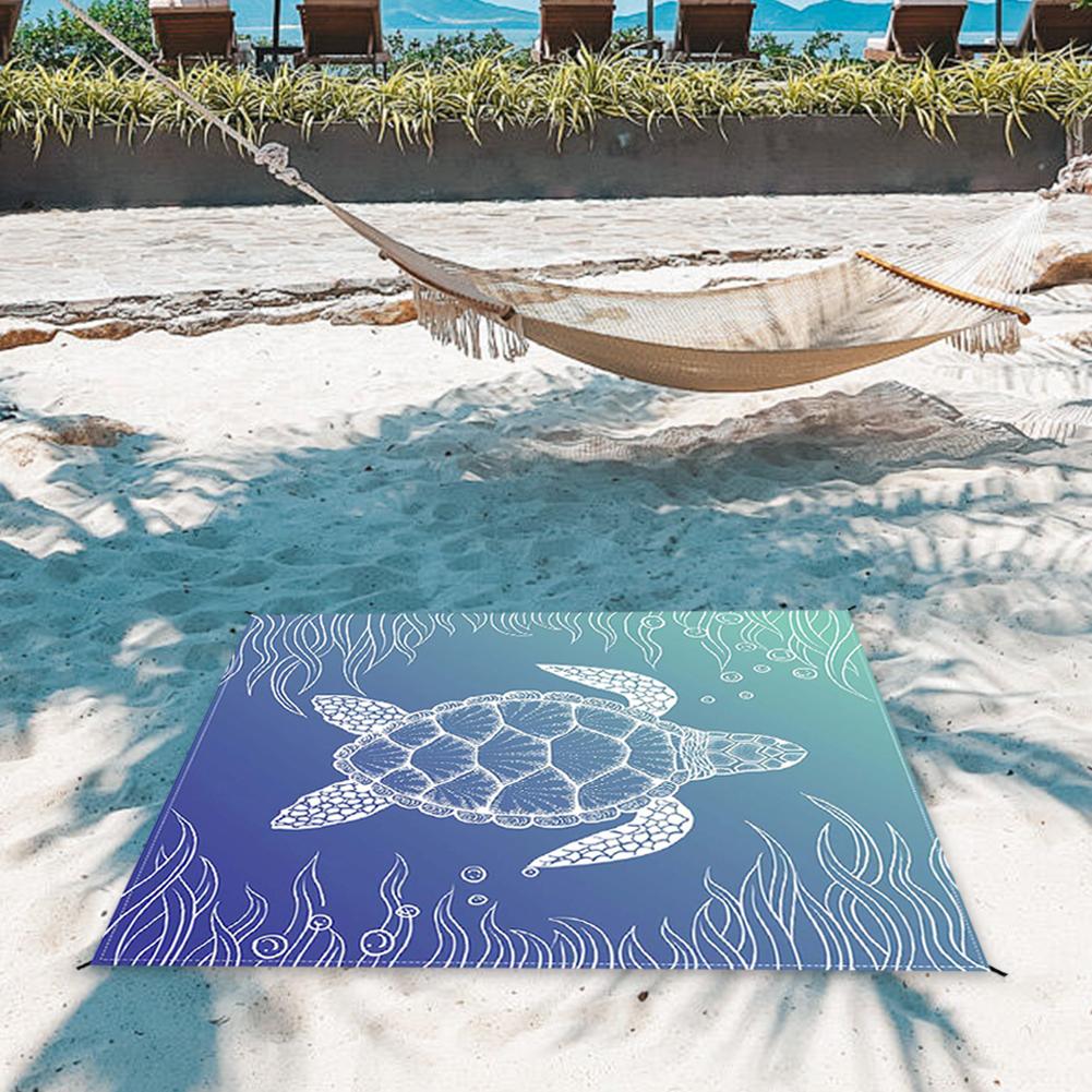 Beach Blanket Sandproof Beach Mat Quick Drying Waterproof Camping Mat Multifunctional Lightweight for Travel Camping Hiking
