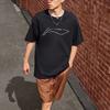 Li Ning Logo Printed Breathable Casual Short Sleeve T-Shirt Unisex Tops Black YHSU167-2