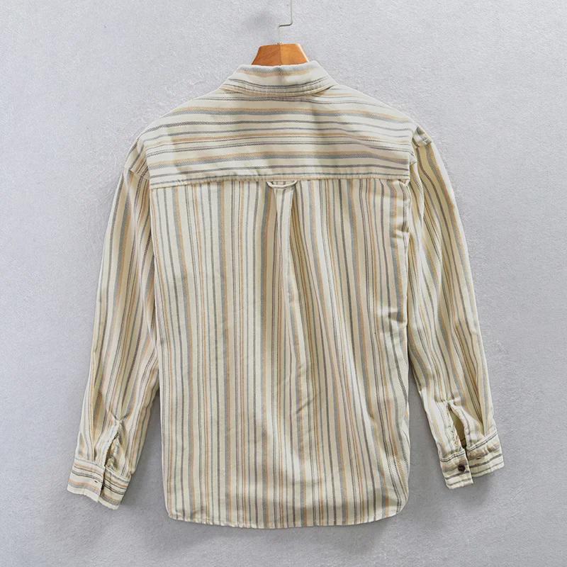 Men's Z221 Striped Long Sleeve Casual Shirt