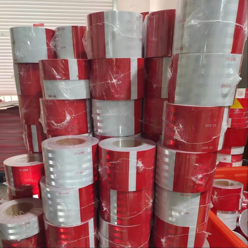 DAXTE Red & White Reflective Safety Tape