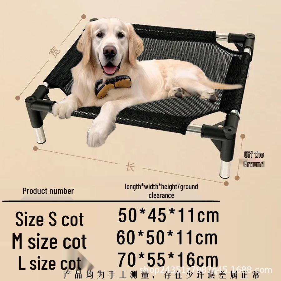 Universal Breathable Mesh Pet Bed with Detachable Stainless Steel Frame - Moisture-Proof for Cats and Dogs