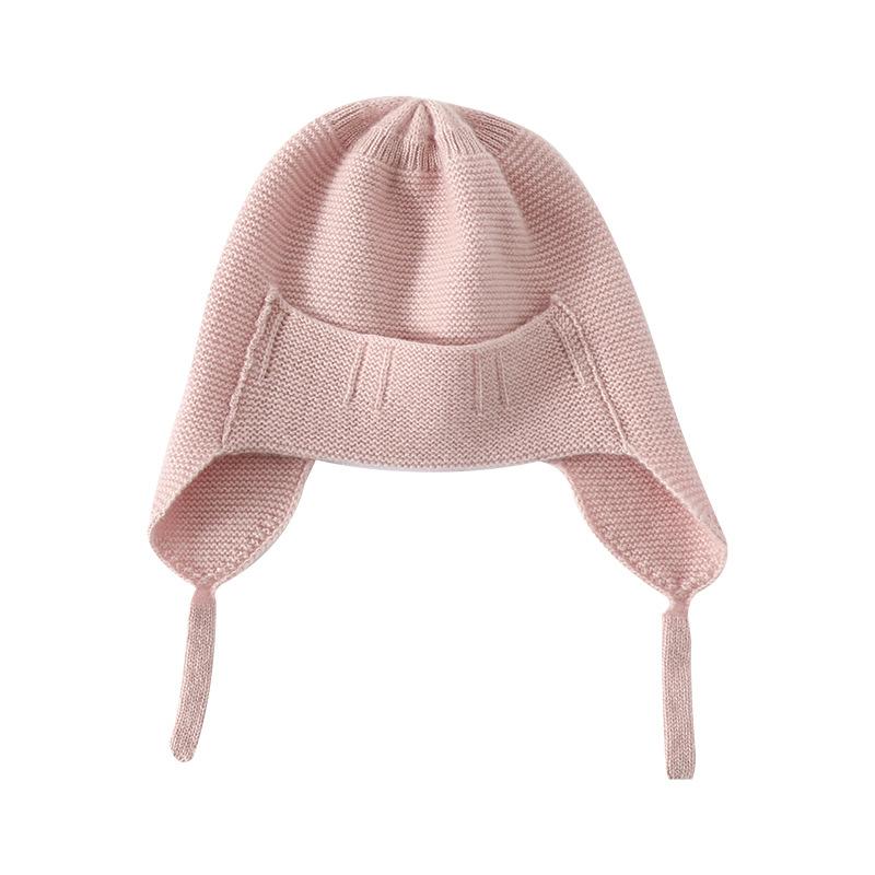 New Autumn and Winter Children's Ear Protecting Double Layered Brim  Thickened Knitted Lei Feng Caps for Boys and Girls