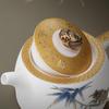 Golden Cicada Dehua White Porcelain Teapot
