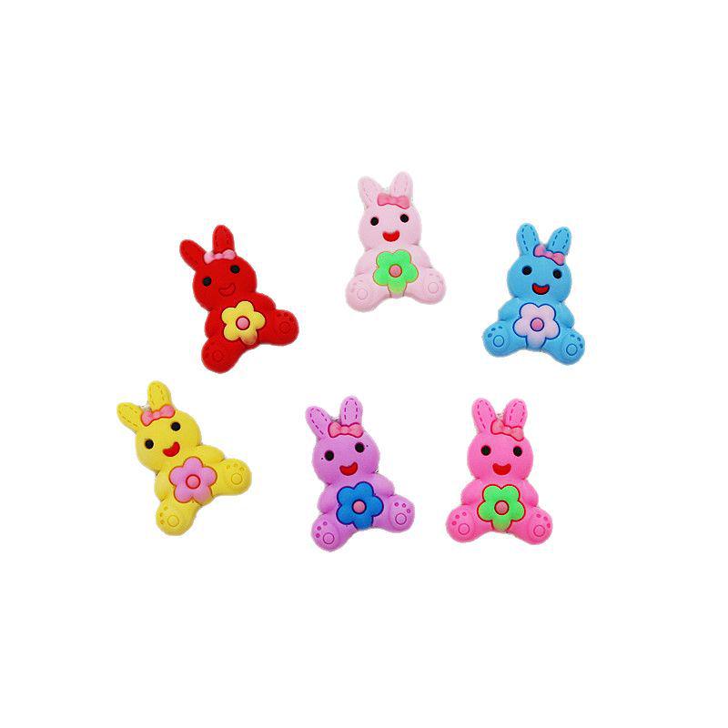 Cartoon Rabbit PVC Soft Rubber Patch for DIY Accessories