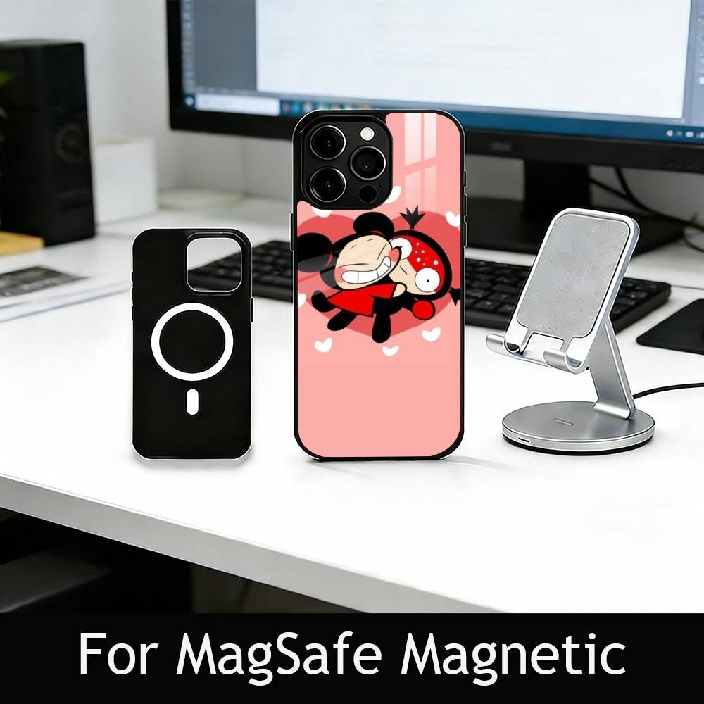 Chinese Doll P-Pucca Phone Case For iPhone17,16,15,14,13,12,11 Plus,Pro Magnetic For Magsafe Wireless Charging