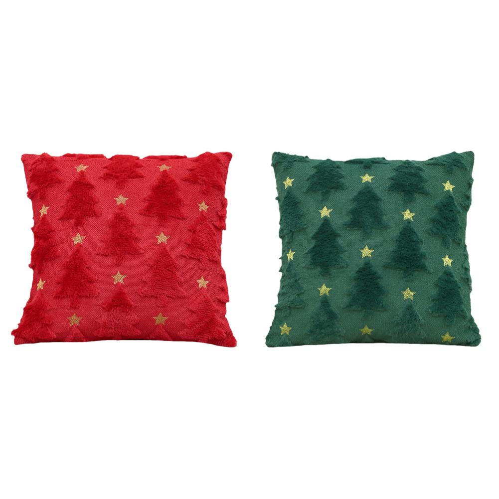 Merry Christmas Decorative Pillowcase 45x45cm Soft Plush Couch Cushion Case Car Bedroom Cushion Cover Christmas Pillowslip Home