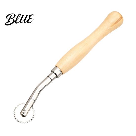 Sewing Accessory Wooden Handle Tracing Wheel, 2/3mm Needle Point Wheel for Fabric Tailoring Tools Craft Patterns, Faux Leather Projects, Professional