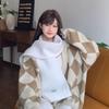 Ankola Red Korean-Style Women's Wool Knit Scarf – Winter 2024 High-End Christmas Gift Neck Warmer