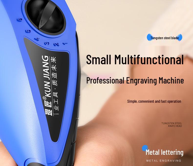 Compact Electric Engraving Pen for Metal, Stone, and Concrete