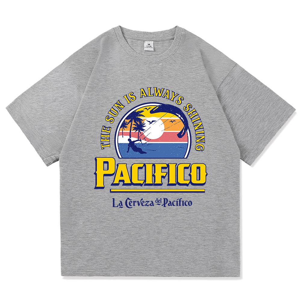 

La Cerveza Del Pacifico Beer T Shirt Men/Women Aesthetic Cerveza Pacífico Clara Tshirt Vintage 80 s 90 s Cotton Tees Shirts Tops L