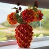 3D Printed Wavy Vase Modern Boho Vase Table Centerpiece Vase for Dried Artificial Flowers Home Room Wedding Decor