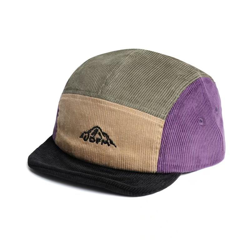 

Новая ретро-шляпа с плоскими полями, подходящая по цвету, бейсболка, мужская и женская, солнцезащитная, вельветовая, уличная модная кепка оптом M（56-58cm） хаки