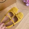 Small Person Increases Height 7cm Mary Jane Shoes Women's Bow with Silver Evening Breeze Gentle Thick Heel Ballet Shoes
