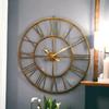 Clock Gold Large Wall Clock/One Year Warranty / 9061-24, Iron, ?5W x 60H centimeters, Analog