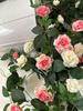 Rose Vine Artificial Flower Decor for Air Conditioner Pipes or Balcony Railings