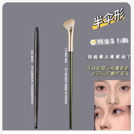 Halb-Fächer-Form Nasenflügelbürste Schräger Kopf Konturieren Halb-Regenschirm-Form Nasenschattenbürste Rouge Highlight Verblendpinsel