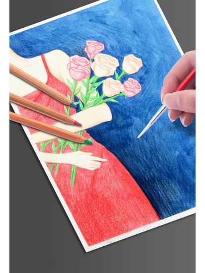 Marco Renoir Oil-based Water-soluble Colored Pencils, 120 Professional Colors, Hand-painted, Available In Sets of 72 or 48.