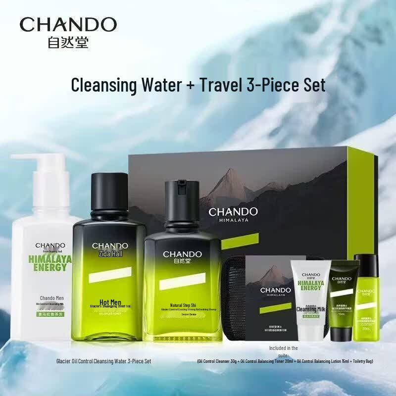 CHANDO Набор для мужчин из 3 предметов для контроля жирности кожи Glacier
