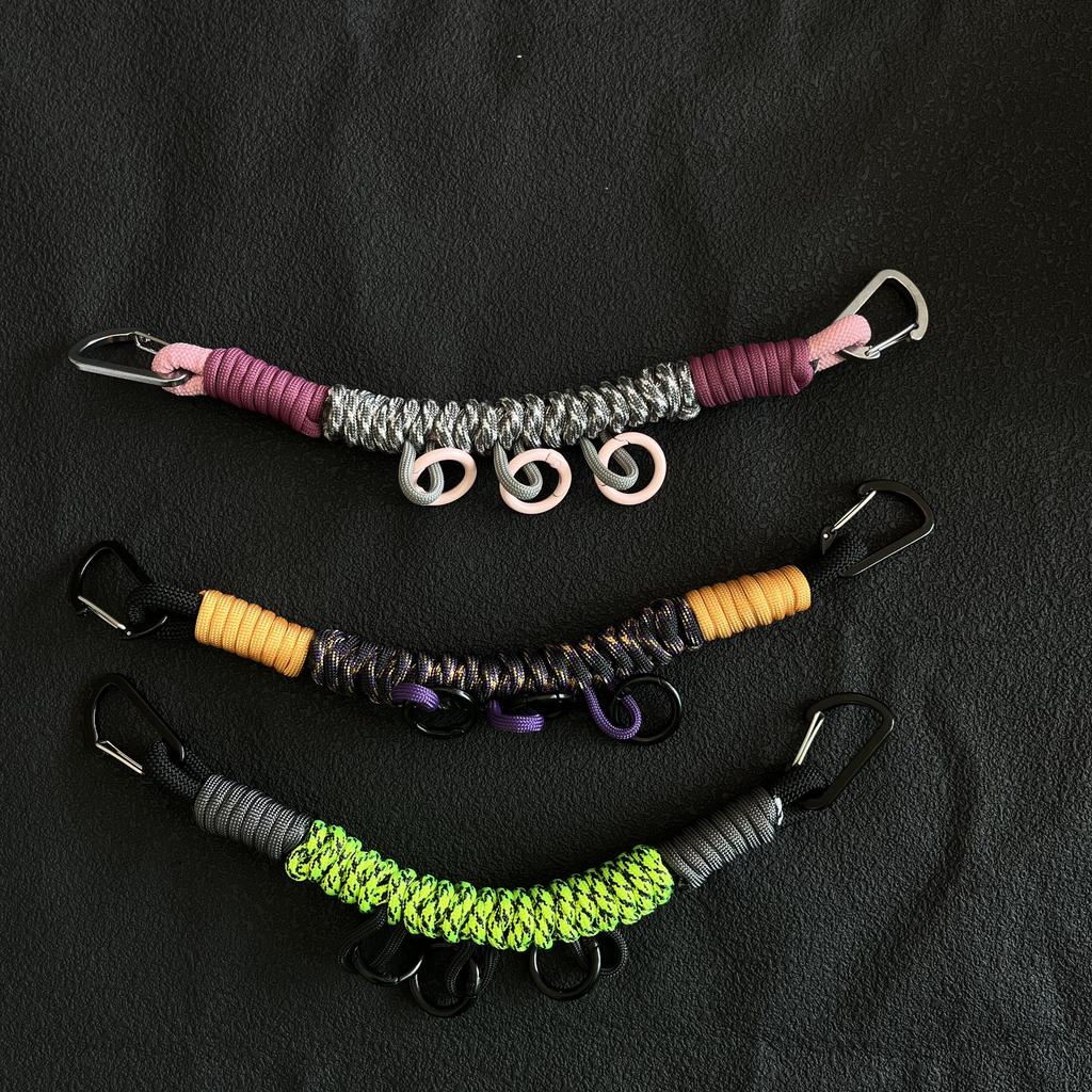 Outdoor Tactical DIY Modification Hand-woven Paracord Backpack Hanging Rope Multifunction Bag Strap Lanyard Accessories