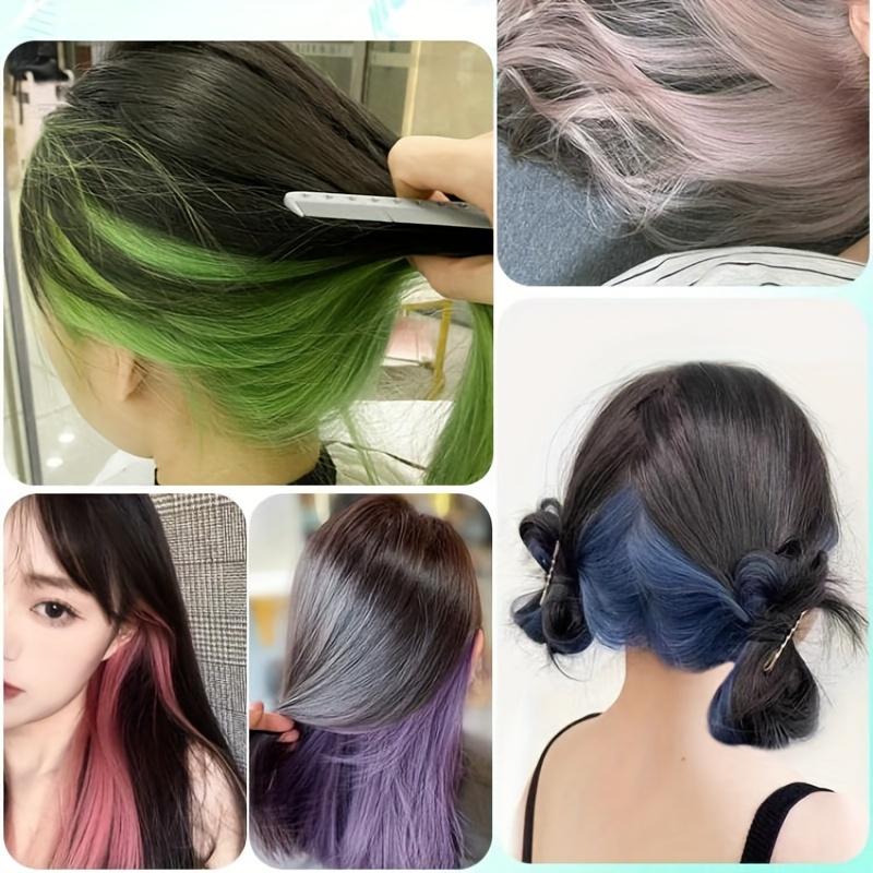 Synthetic Long Straight Clip In One Piece Hair Extension 4 Clips Inner Layer Hidden Hair Color Hair Piece Color Wig