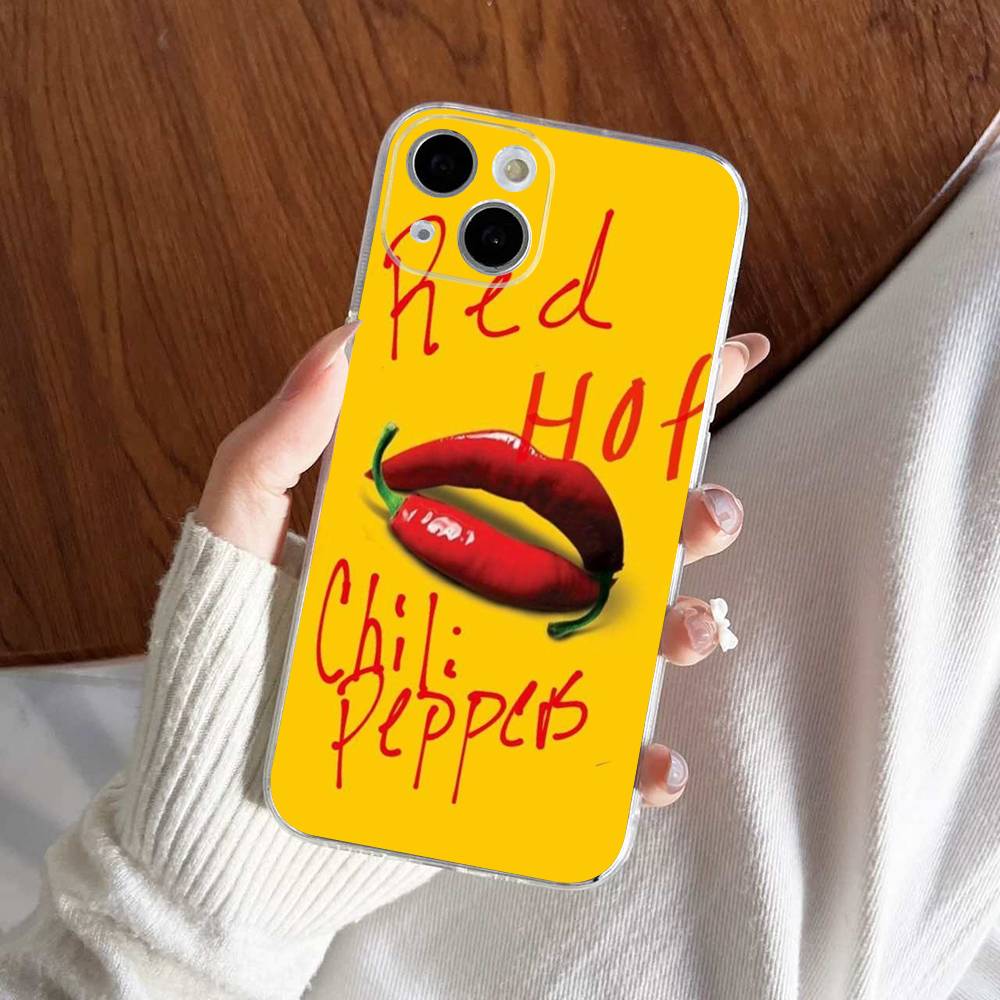 Red Hot Chili Peppers Rock Band For IPhone 11 12 13 14 15 16 17 Pro Max Plus Air Transparent Clear Shockproof Case
