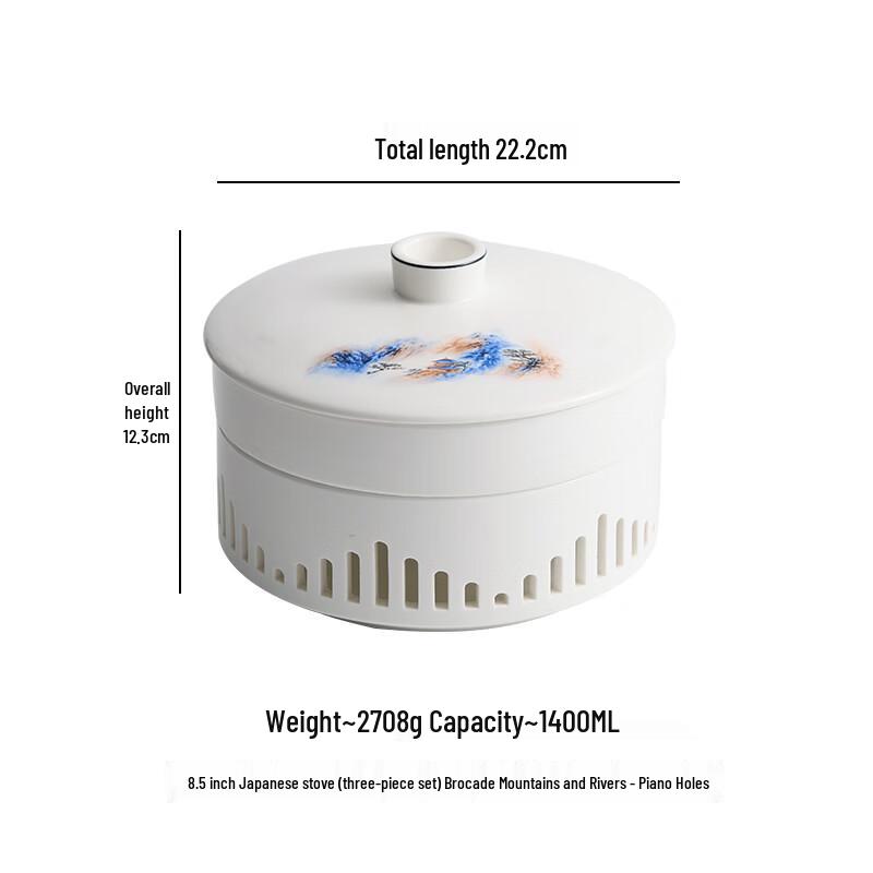 Nordic Ceramic Insulated Serving Dish with Candle Heater