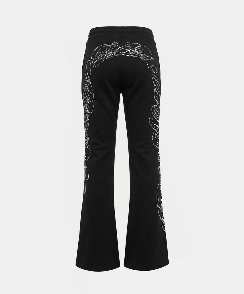 BADBLOOD Dark Classic Mym Rhinestone Bootcut Pants - Black