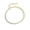 European Minimalist S925 Silver Cubic Zirconia Bracelet - Unisex, Stackable, High-End Jewelry