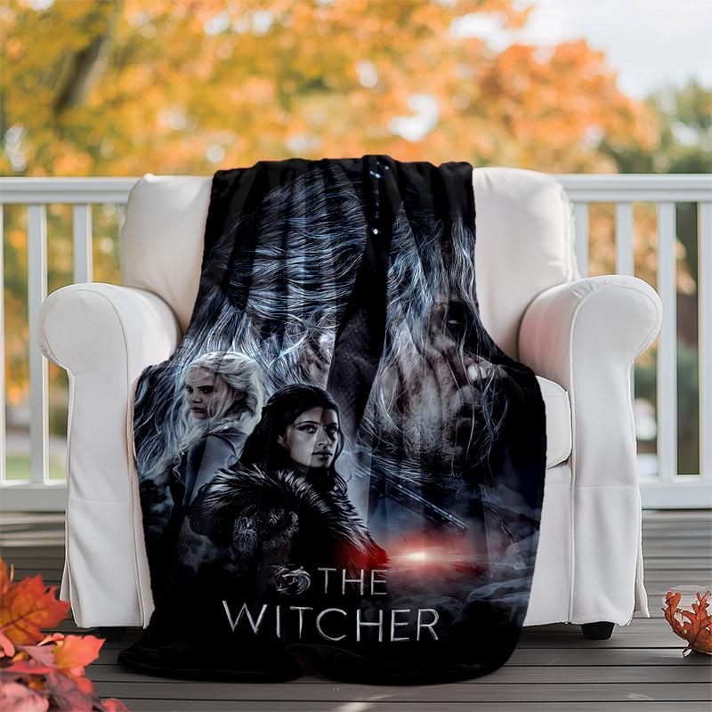 The Witcher Flannel Blanket Soft Warm All-Season Throw, Design for Camping, Car Travel, Hiking Sofa, Bed, Office Perfect Gift for Parties