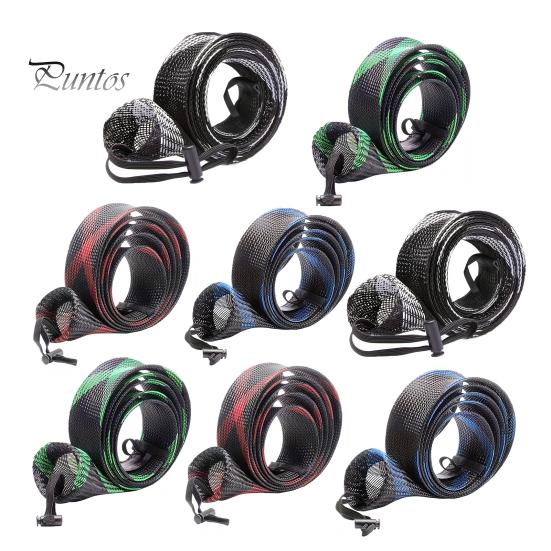 

8 шт. 170 см чехол для удочки с ремешком из ПЭТ-сетки, масштабируемый чехол для удочки, складной эластичный чехол для удочки, рыболовные принадлежности 8pcs